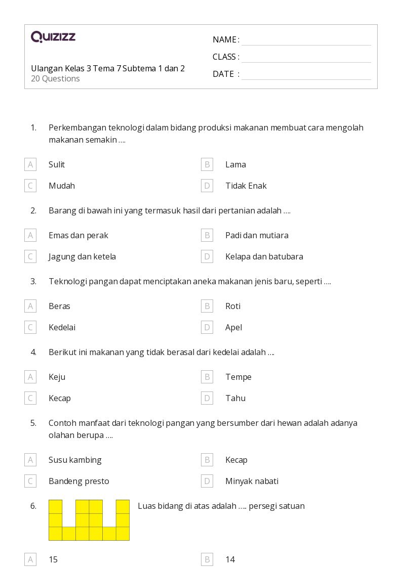 50 lembar kerja Membandingkan Volume untuk Kelas 3 di Quizizz Gratis