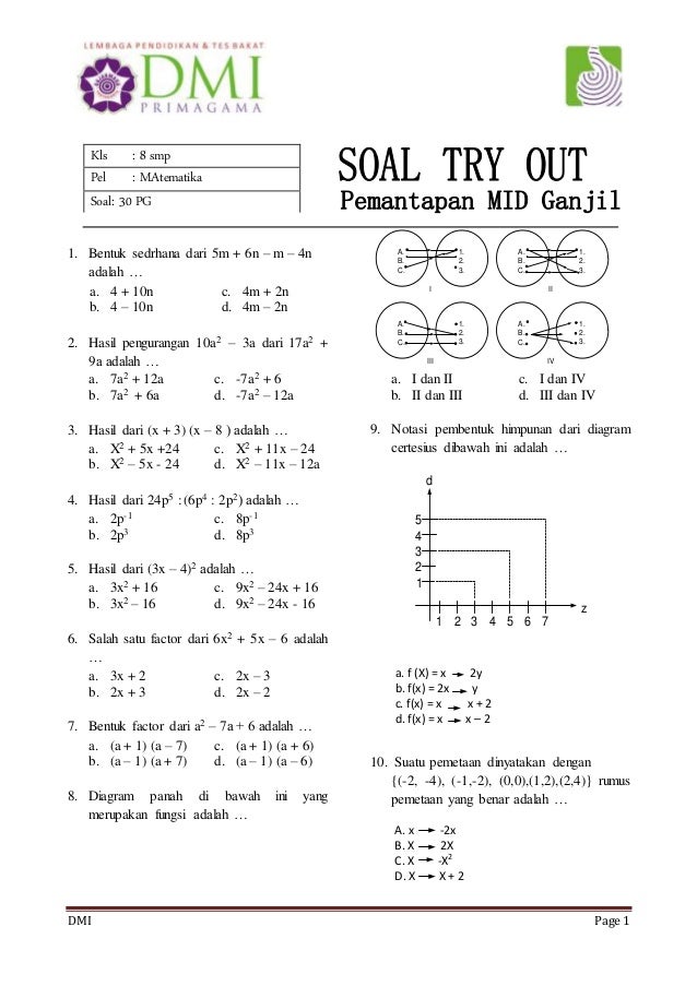 5 Contoh Soal Matematika Kelas 8 Semester 1 yang Wajib Dikuasai Sebelum Ulangan Akhir