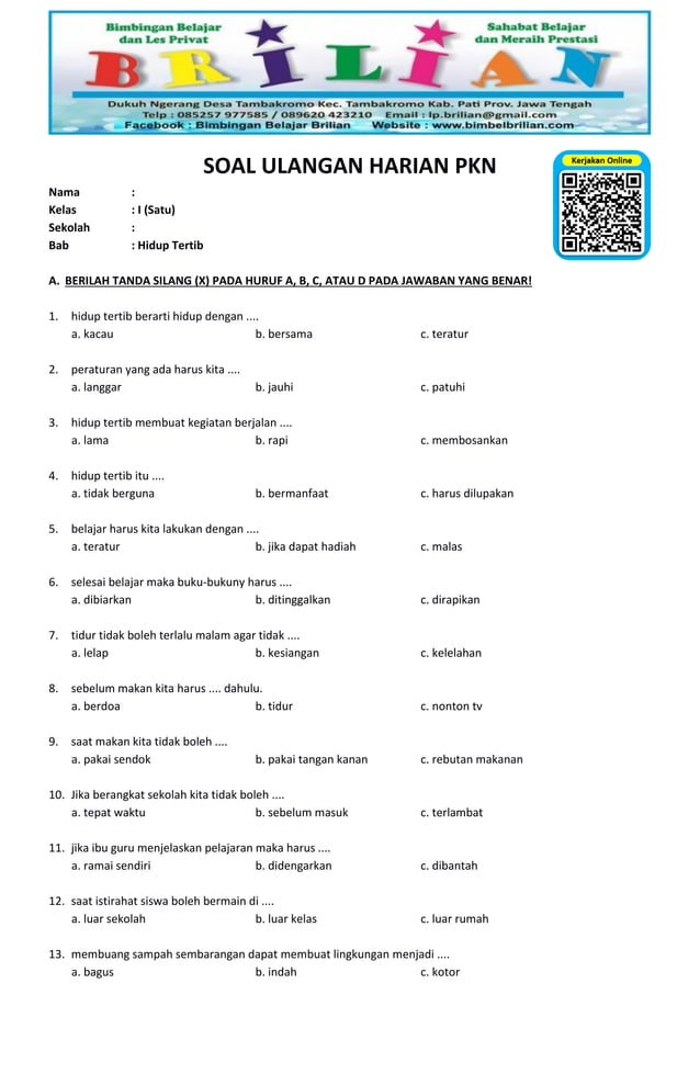 5 Contoh Soal PKN Kelas 1 SD Paling Dicari Orangtua, Ternyata Ada Trik Rahasia Agar Anak Mudah Mengerti