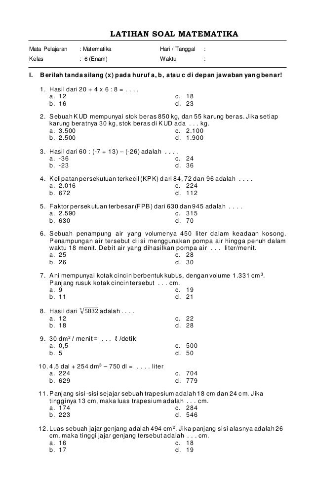 5 Contoh Soal UAS Matematika Kelas 8 Semester 1 Ternyata Sering Keluar, Wajib Tahu Sebelum Ujian 5 Contoh Soal UAS Matematika Kelas 8 Semester 1 Ternyata Sering Keluar, Wajib Tahu Sebelum Ujian