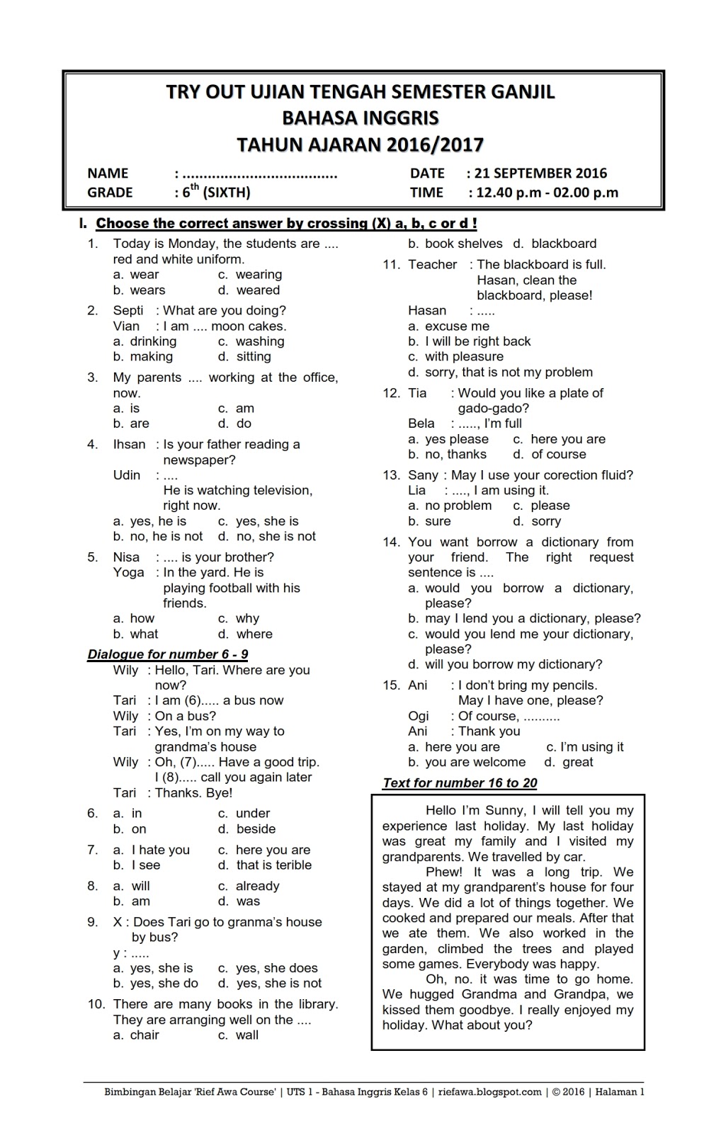 5 Contoh Soal UTS B Inggris Kelas 12 Semester 1 yang Wajib Kamu Kuasai Sebelum Terlambat 5 Contoh Soal UTS B Inggris Kelas 12 Semester 1 yang Wajib Kamu Kuasai Sebelum Terlambat