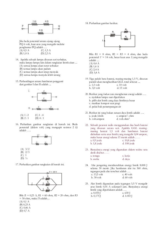 Contoh Soal Ipa Kelas 9 Semester 1 Beserta Jawabannya - Piffle me