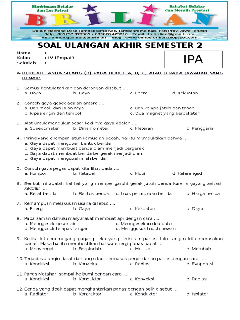 Persiapan Jitu Menyongsong UAS IPA Kelas 6 Semester 1 Panduan Lengkap
