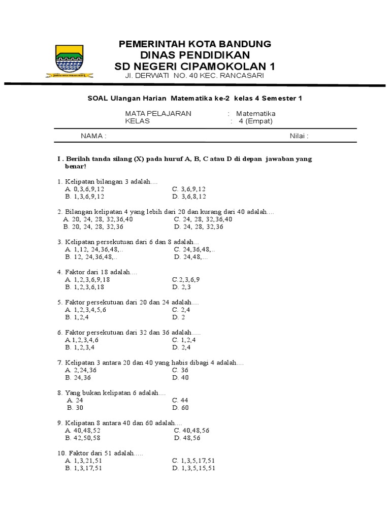 5 Modul Bimbel Brilian Wajib Dicoba untuk Soal UTS Matematika Kelas 4 Semester 1 yang Ternyata Efektif