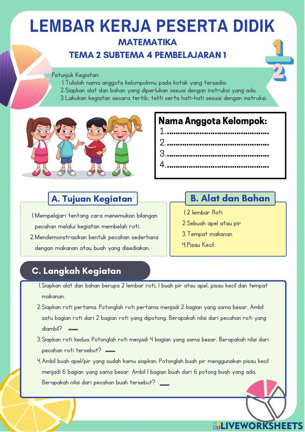 Mengenal Diri Lingkungan Soal Kelas 3 Tema 1 Sub 4 Pembelajaran 2