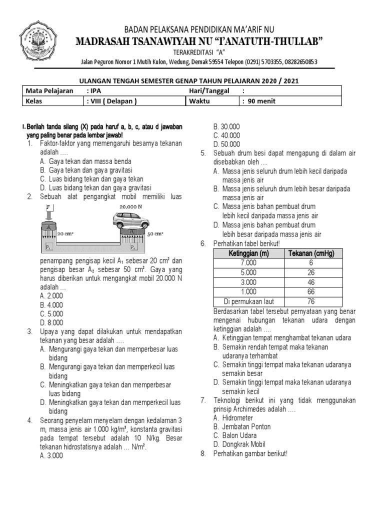 7 Rahasia Contoh Soal UTS IPA Kelas 8 Semester 1 yang Membuat Nilai Naik Seketika 7 Rahasia Contoh Soal UTS IPA Kelas 8 Semester 1 yang Membuat Nilai Naik Seketika