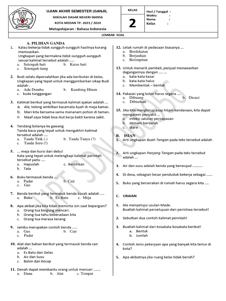 Panduan Lengkap Mengunduh Soal UAS Bahasa Indonesia Kelas 3 Semester 2