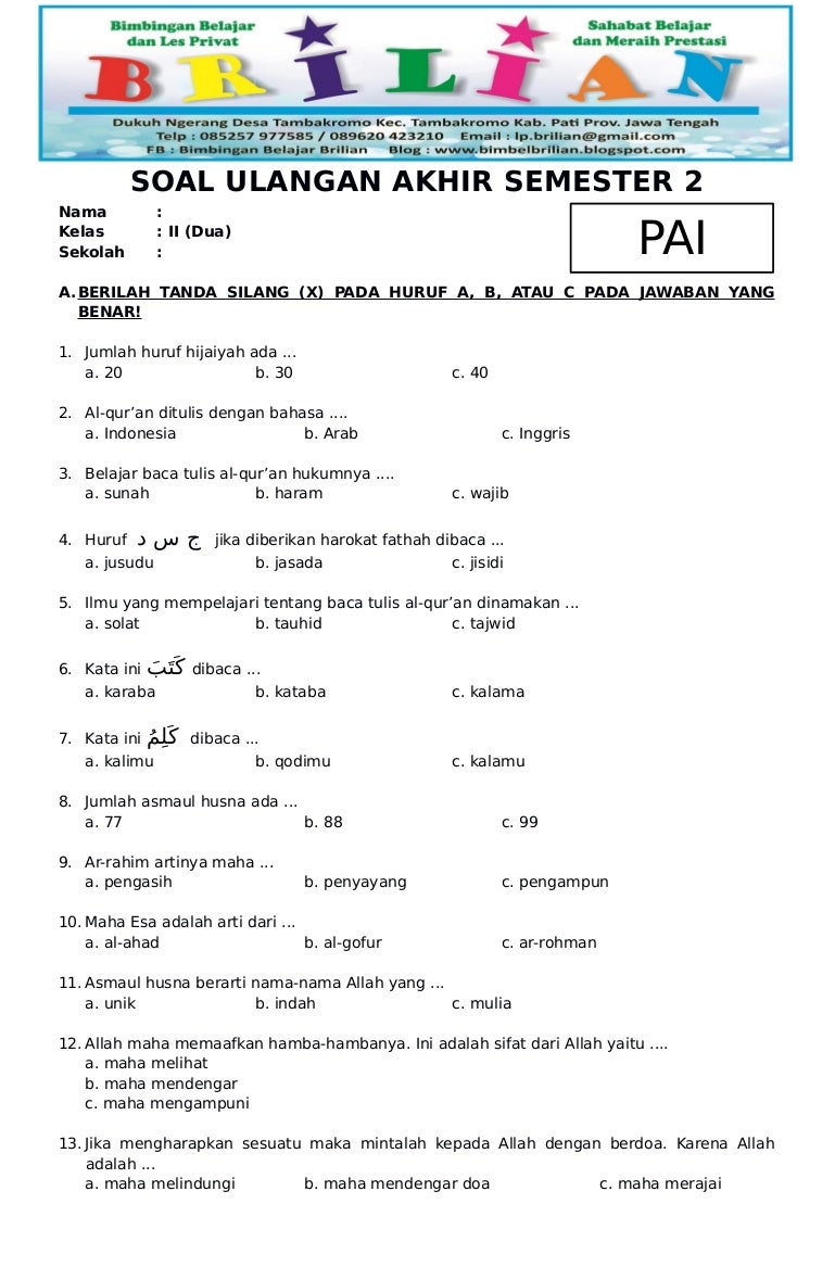 Terungkap Soal Ujian Kelas 2 SD Semester 2 dan Dampak Ekonomi 5,45% pada Orang Tua Terungkap Soal Ujian Kelas 2 SD Semester 2 dan Dampak Ekonomi 5,45% pada Orang Tua