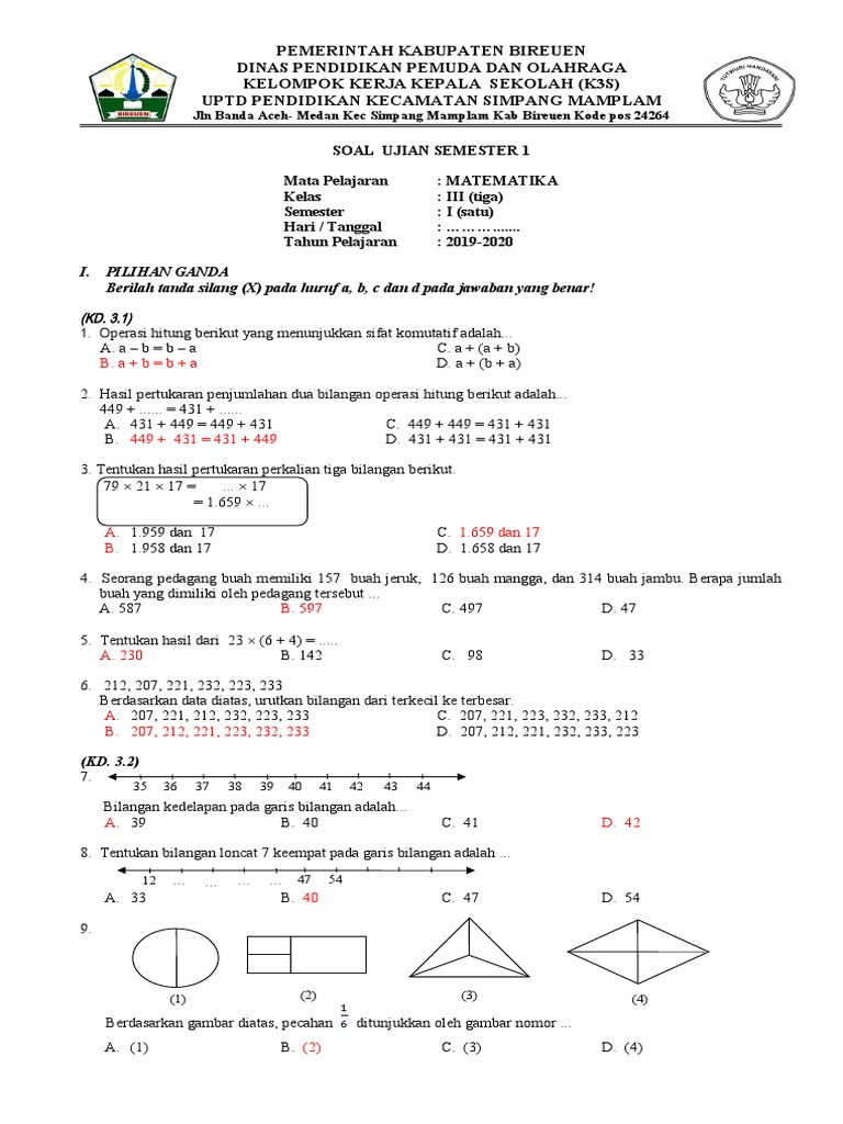 Download Soal PAS Matematika Kelas 3 Semester 2 Tahun 2026: 7 Contoh Terbaru yang Wajib Dipelajari Sebelum Ujian