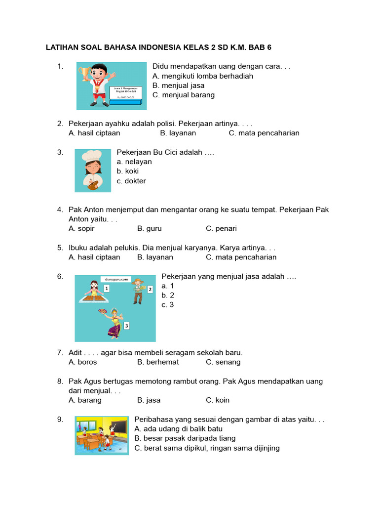 Contoh Soal UTS Bahasa Inggris Kelas 11