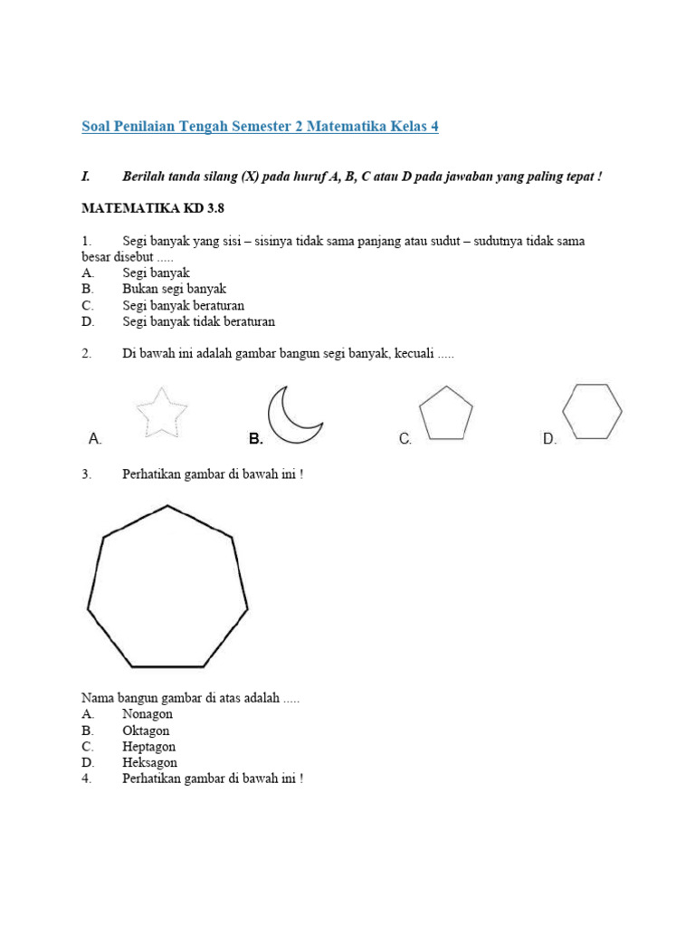 Rahasia Lulus Nilai Sempurna dengan Soal Penilaian Tengah Semester 2 Kelas 4 Matematika K13