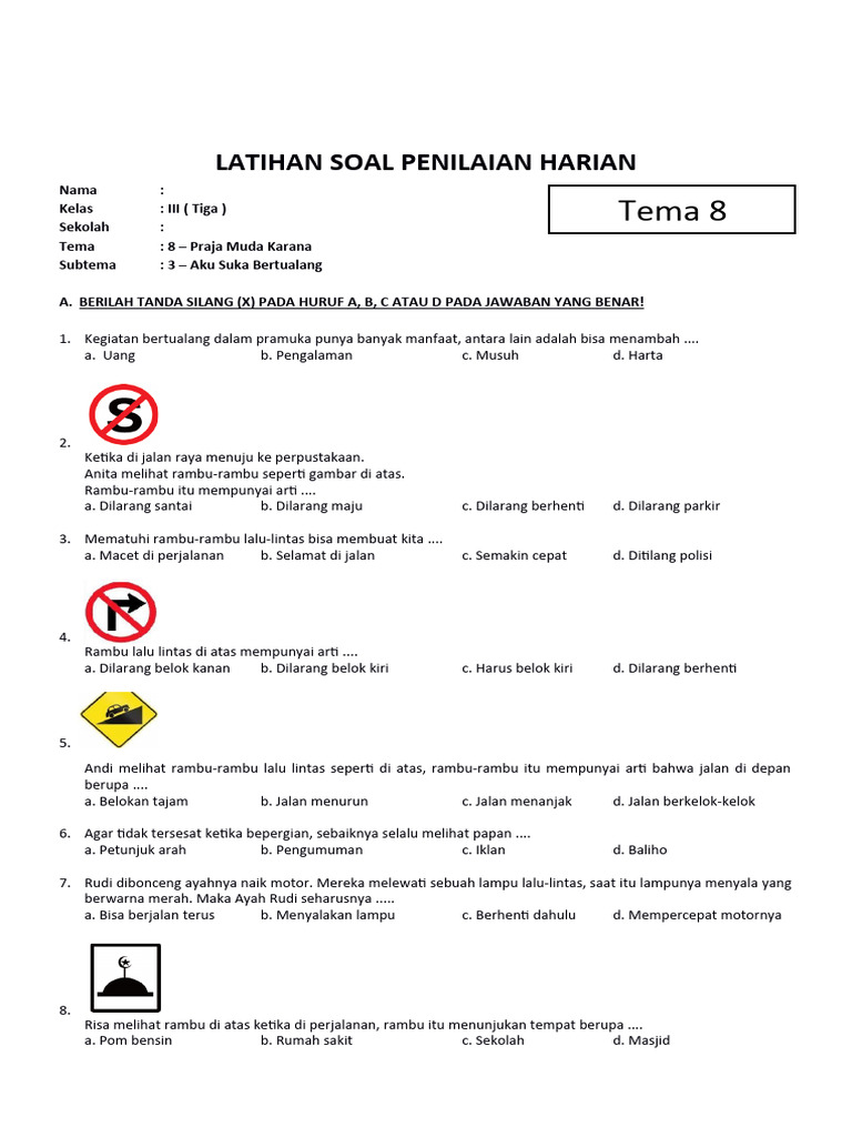 Rahasia Nilai Sempurna Ternyata Ada di Contoh Soal Tema 8 Kelas 3 Terbaru Ini