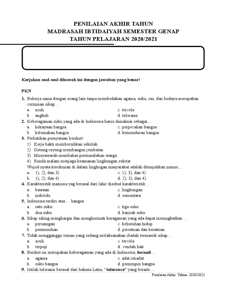 Rahasia Skor Sempurna Soal Penilaian Harian Tema 8 Kelas 4 Nurul Hidayah yang Wajib Tahu Rahasia Skor Sempurna Soal Penilaian Harian Tema 8 Kelas 4 Nurul Hidayah yang Wajib Tahu