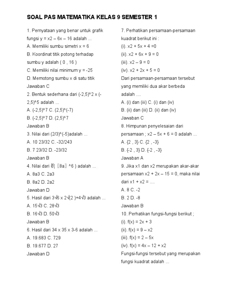 Rahasia Skor Sempurna dengan Latihan Soal Matematika 1.1 Kelas 9 Semester 1 Kurikulum 2013 Rahasia Skor Sempurna dengan Latihan Soal Matematika 1.1 Kelas 9 Semester 1 Kurikulum 2013