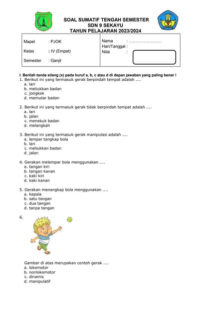 Wajib Tahu Bocoran soal penjas k13 semester 2 kelas 4 Agar Nilai Ujian Langsung Tinggi Wajib Tahu Bocoran soal penjas k13 semester 2 kelas 4 Agar Nilai Ujian Langsung Tinggi
