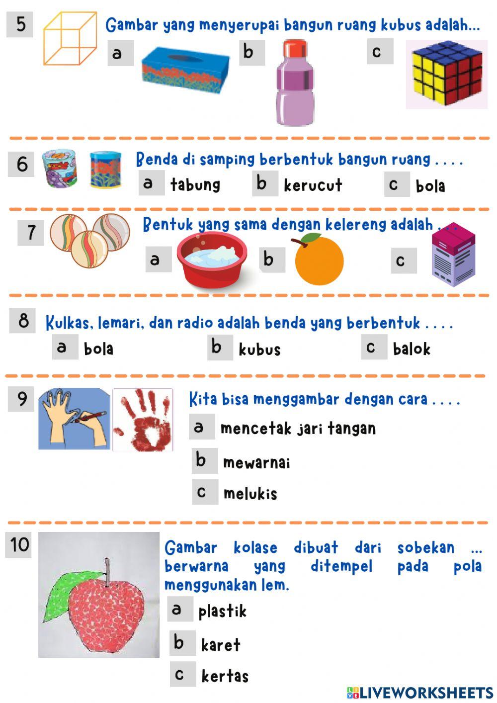 Wajib Tahu! Kumpulan latihan soal kurikulum 2013 kelas 1 tema 2 subtema 3 Terbaru