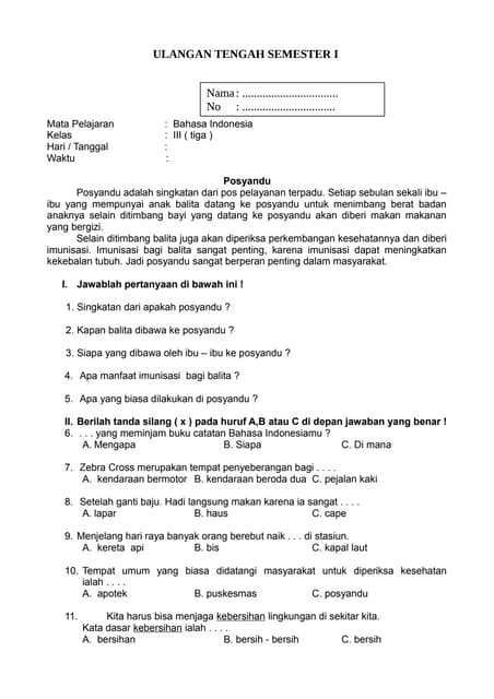 Wajib Tahu Rahasia Sukses Kerjakan soal bahasa indonesia kelas 3 sd semester 2 Terbaru